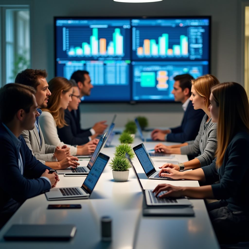 Equipo de FinConsult en reunión estratégica