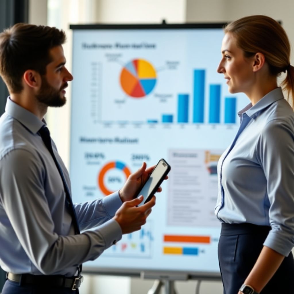 Sesión de planificación financiera con cliente